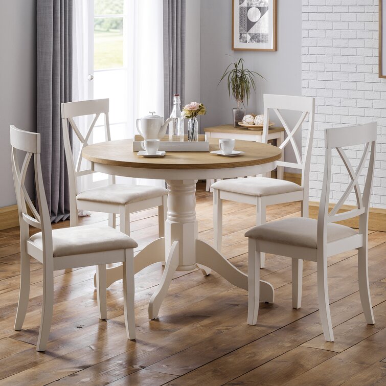 White circle deals dining table set